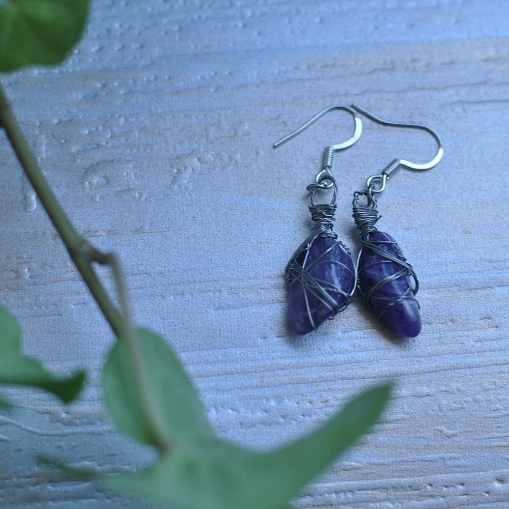 Amethyst Crystal Earrings